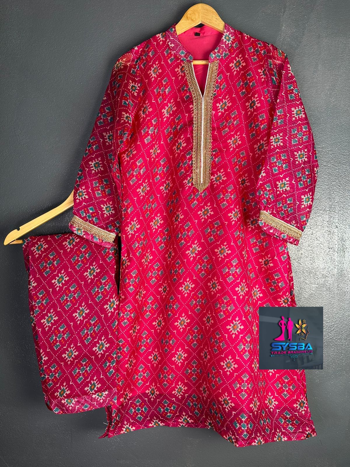 Red Color Printed Tops